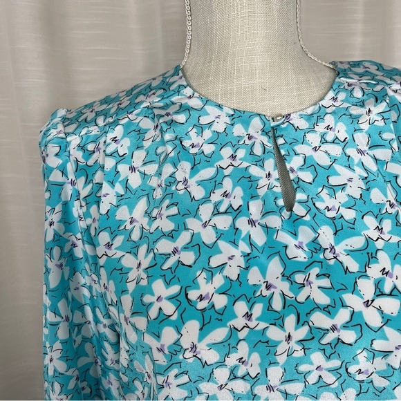 Vintage pellini petites by Von Bramlett Floral long sleeve dress - Picture 2 of 9